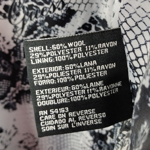 Guess Vintage Gray Wool Blend Shawl Collar Long Sleeve Mid Length Driving Coat - Picture 8 of 14